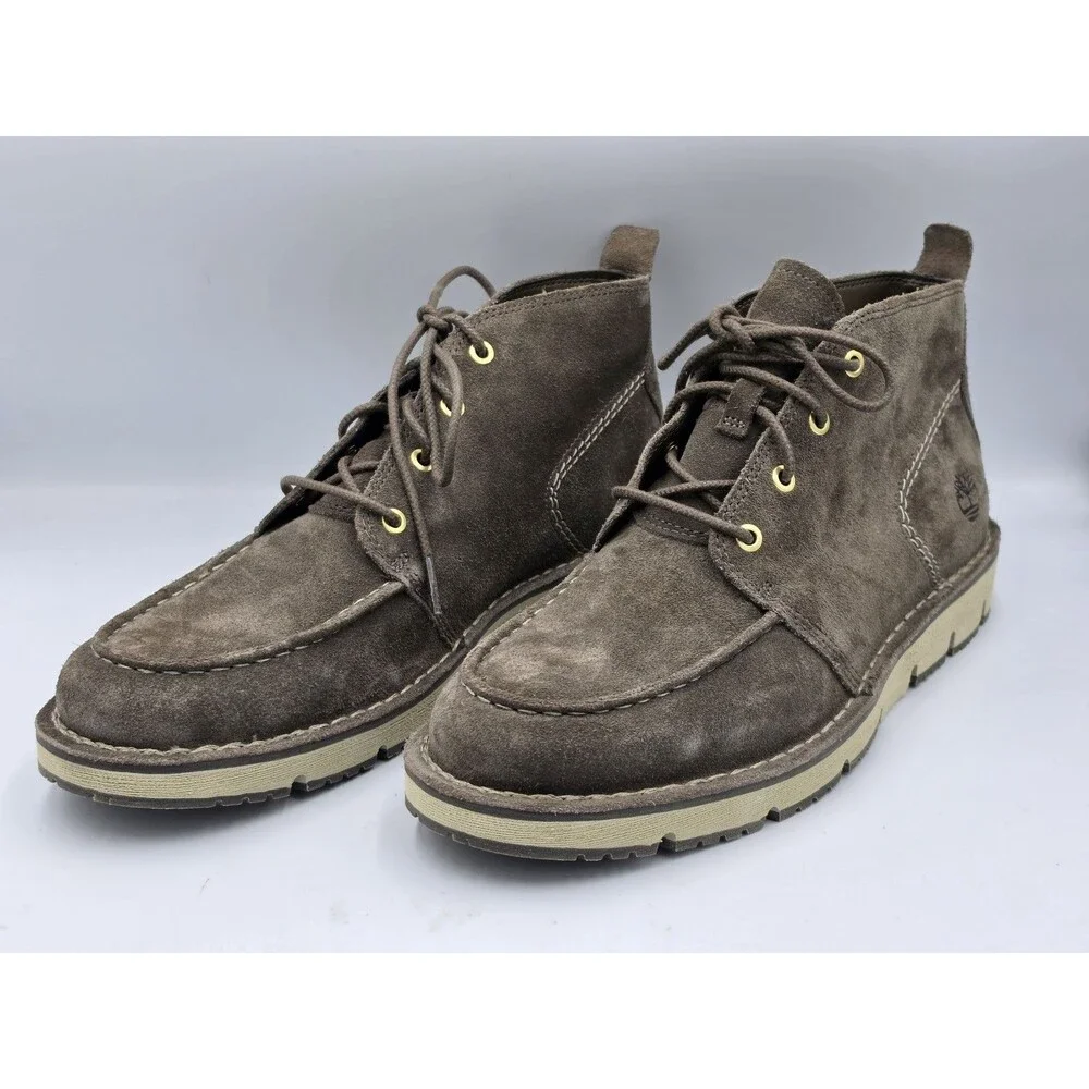 Timberland Westmore Mens Suede Leather Chukka Boots Canteen Moc-Toe Mid-Top Sz 9
